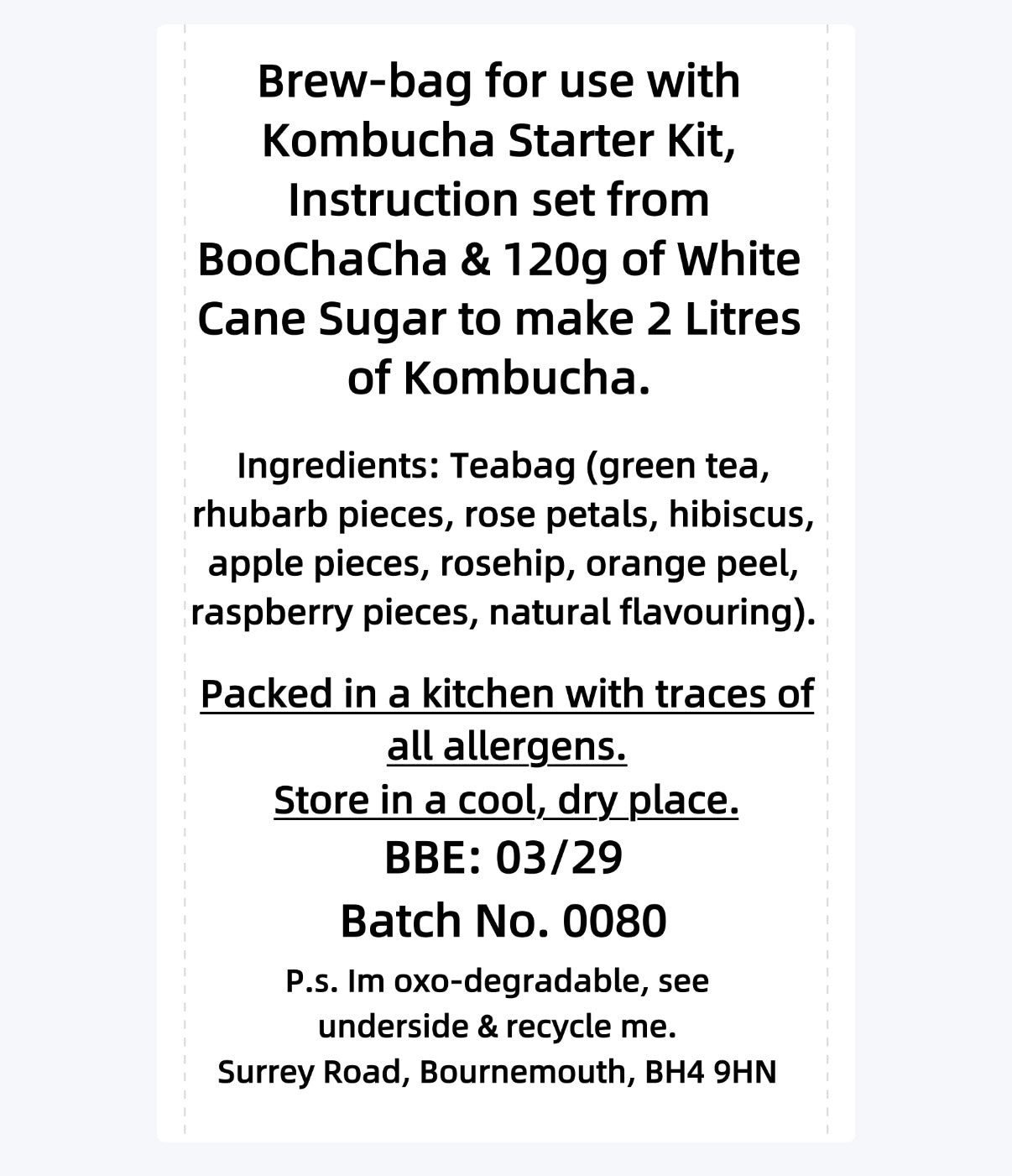Berry & Rhubarb Kombucha-Brew-Bag