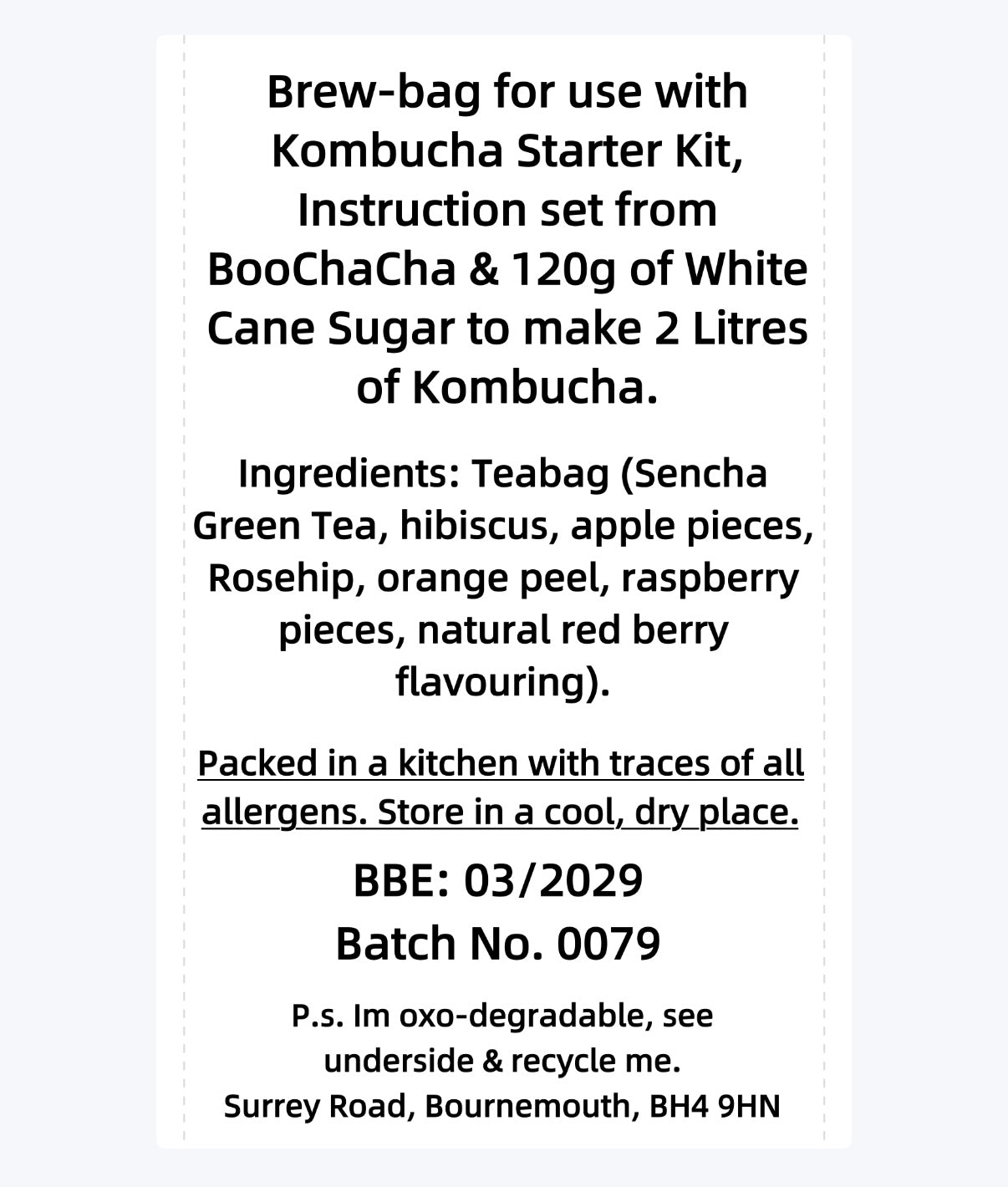 Red Berry Kombucha Brew Bag