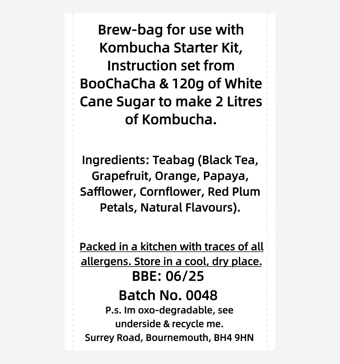 Pink Grapefruit Kombucha Brew Bag