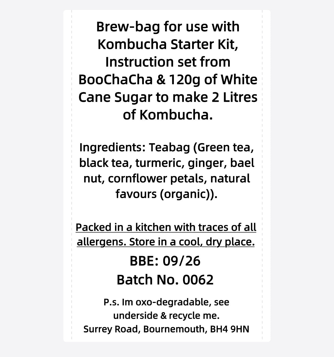 Ginger & Turmeric Kombucha-Brew-Bag