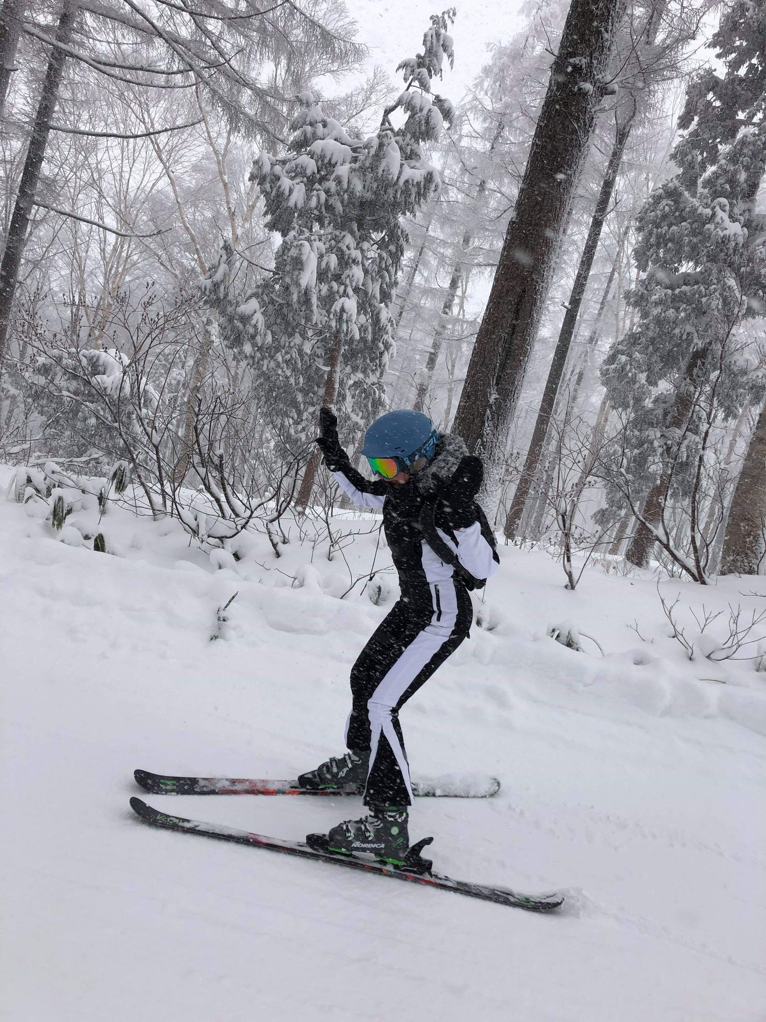 Our founder Hebe on her first skiing experience in Nozawa Onsen, Japan - BooChaCha