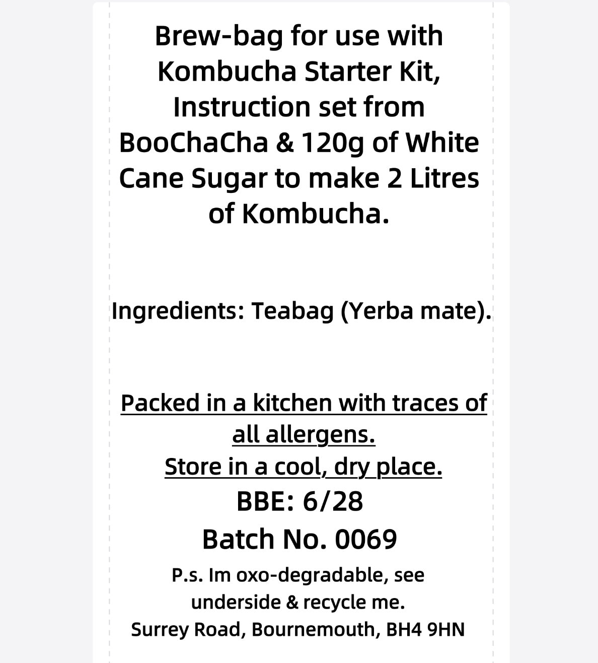 Yerba Mate Kombucha Brew-Bag