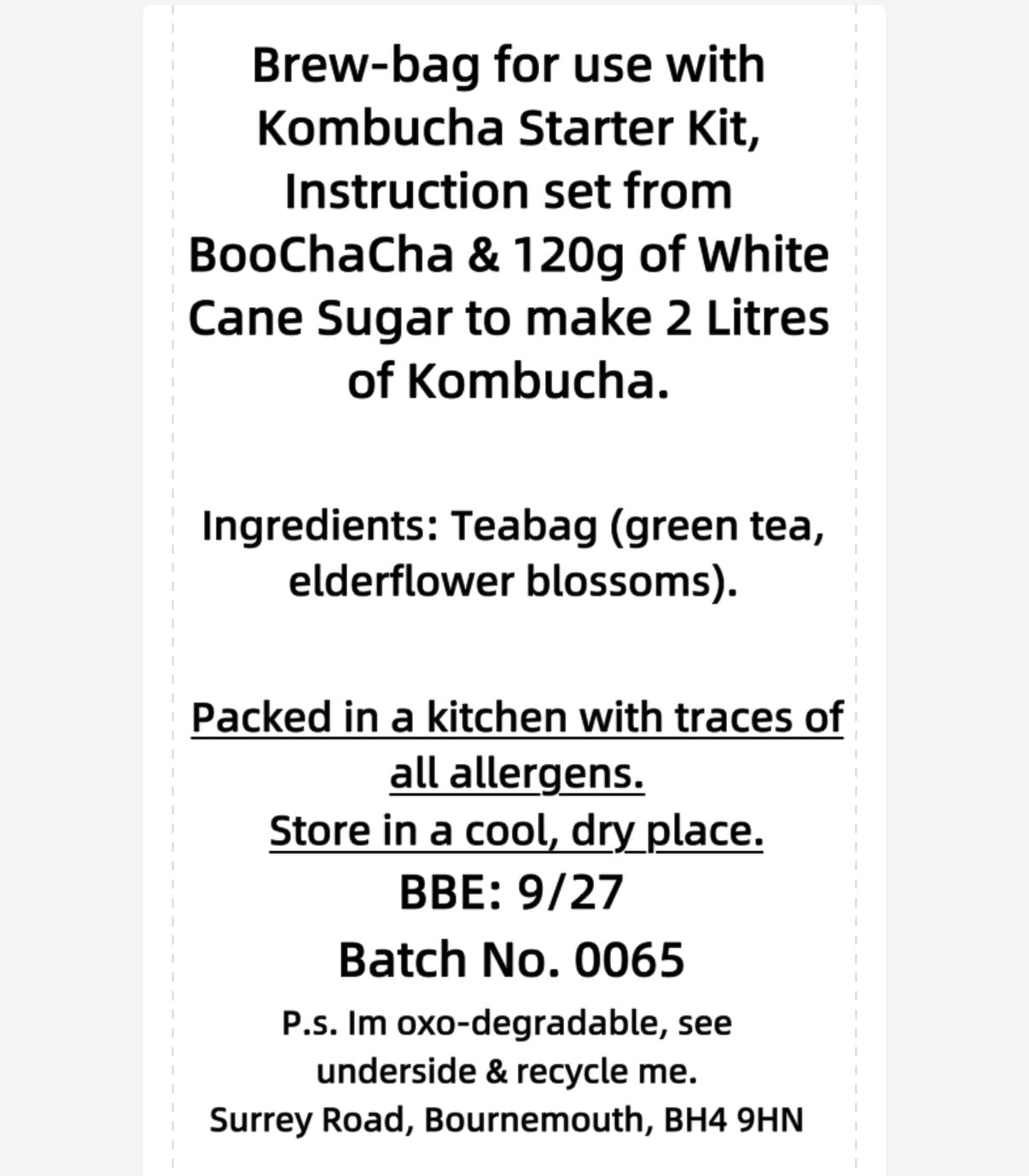 Elderflower Kombucha-Brew-Bag