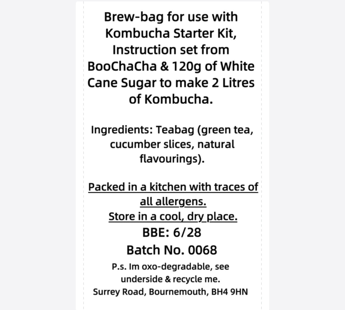 Cucumber & Melon Kombucha-Brew-Bag