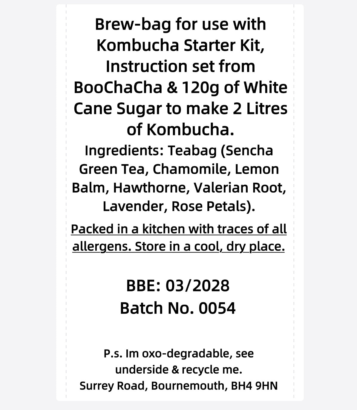 Relaxing Kombucha Brew Bag