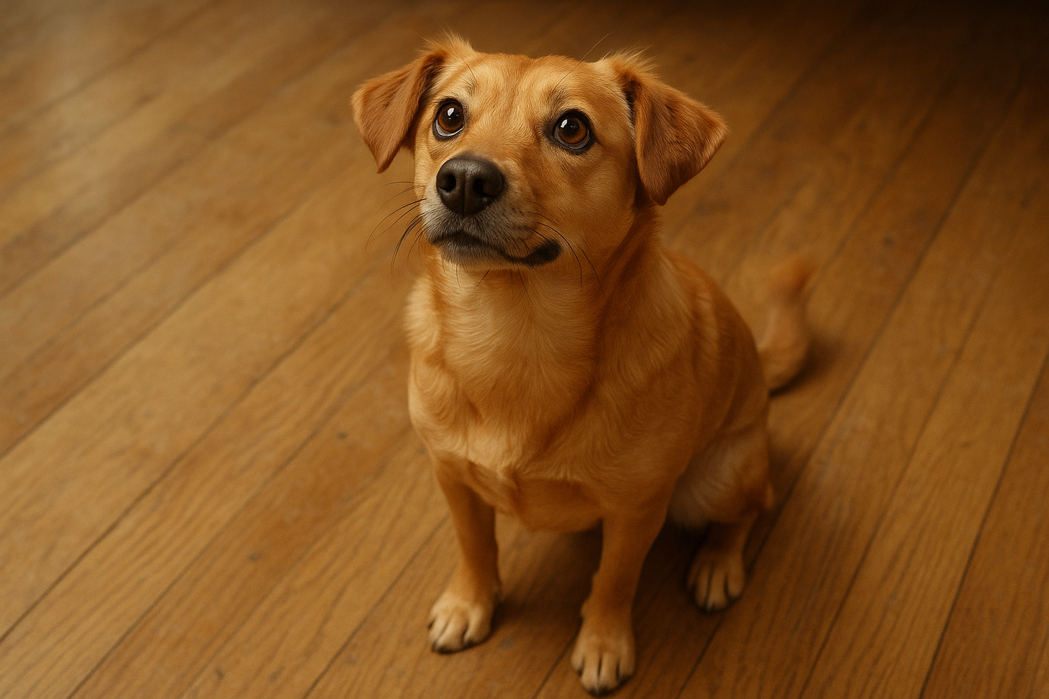 dog waiting for treat