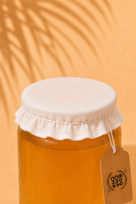 Hand-Made Natural Muslin Shower Cap