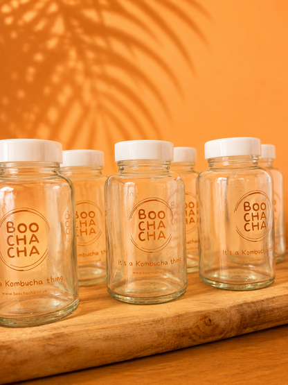 Six Mini Glass Wellness Shot Bottles 120ml