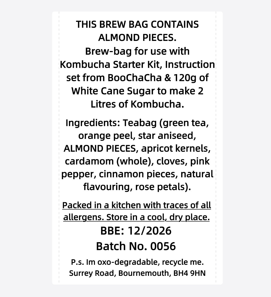 Oh Christmas Tea Kombucha-Brew-Bag