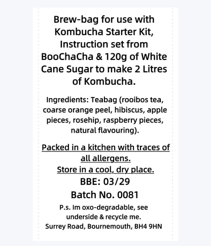 Blood Orange (Caffeine Free) Kombucha Brew Bag