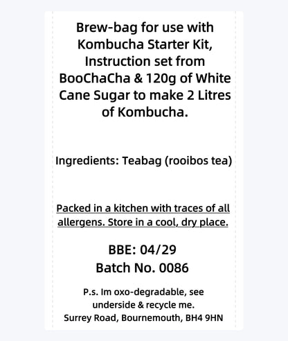 Rooibos (Caffeine Free) Kombucha Brew Bag