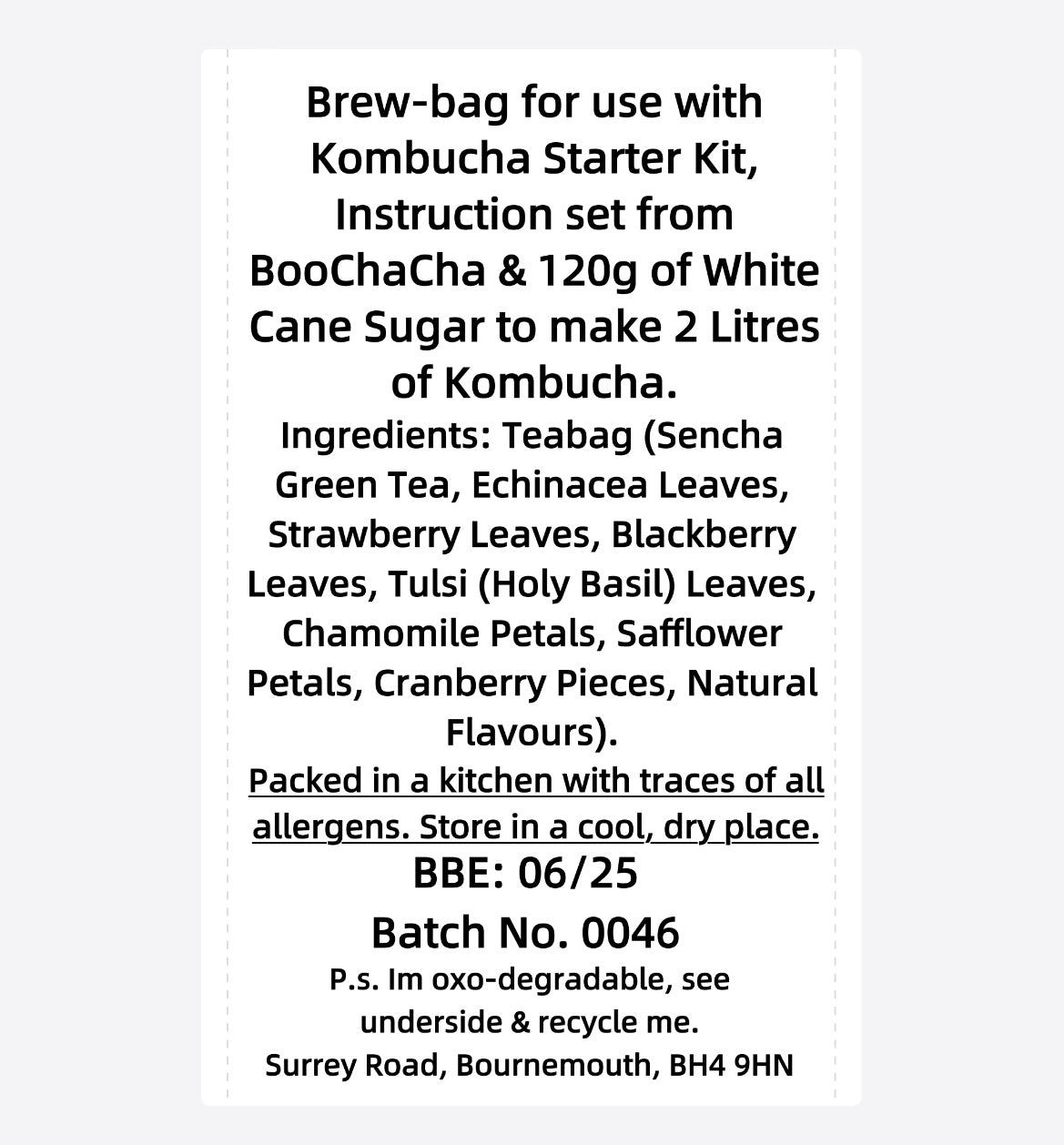 Echinacea & Cranberry Kombucha Brew Bag