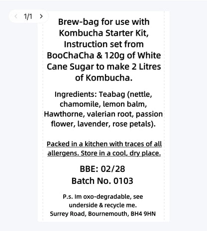 Sleep Ease (Caffeine Free) Kombucha Brew Bag