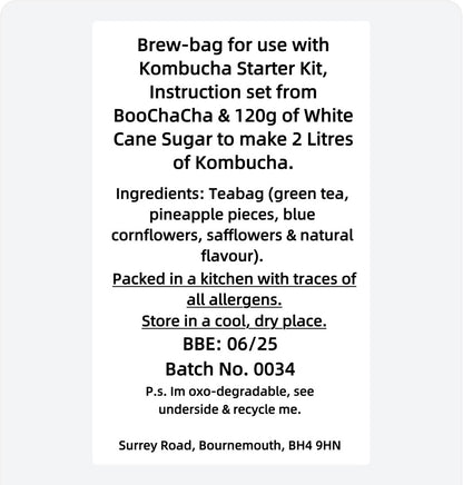 Pineapple & Green Tea Kombucha Brew Bag