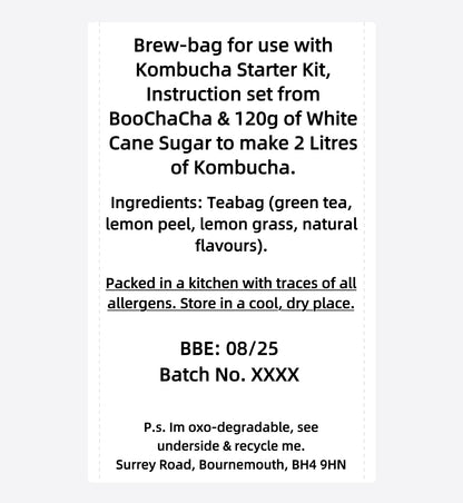 Lemon & Green Tea Kombucha Brew-Bag