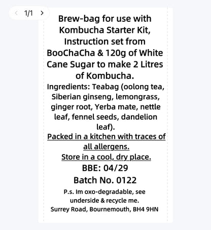 Energising Kombucha Brew Bag