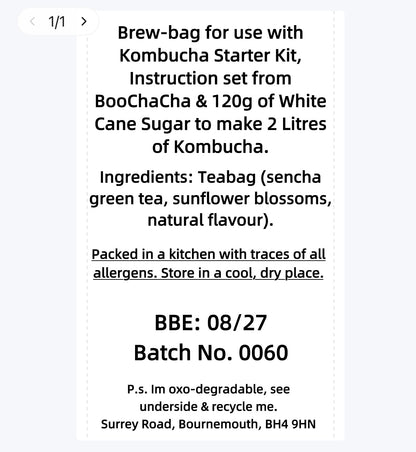 Mango & Green Tea Kombucha Brew-Bag