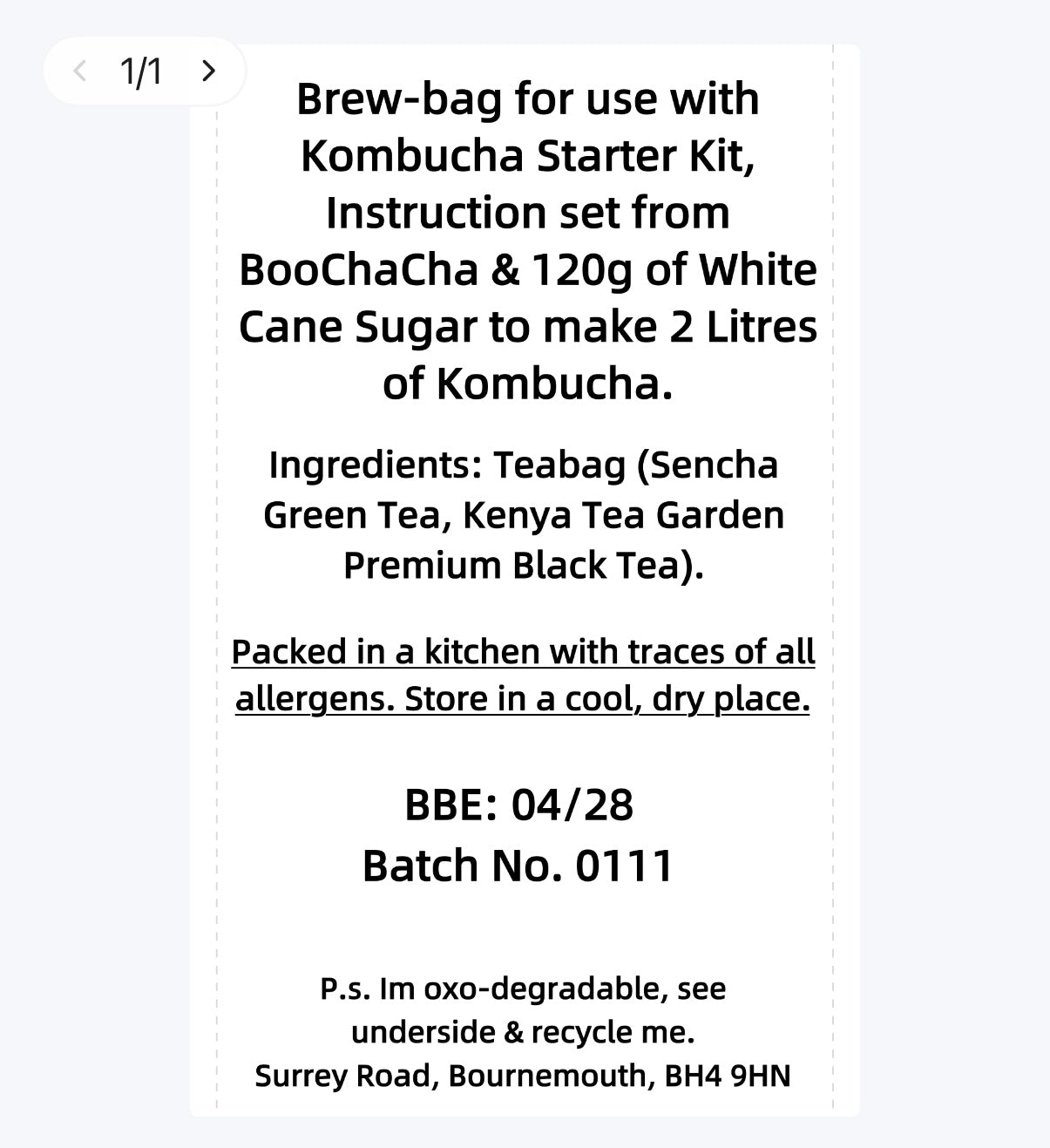 Classic Kombucha Brew Bag