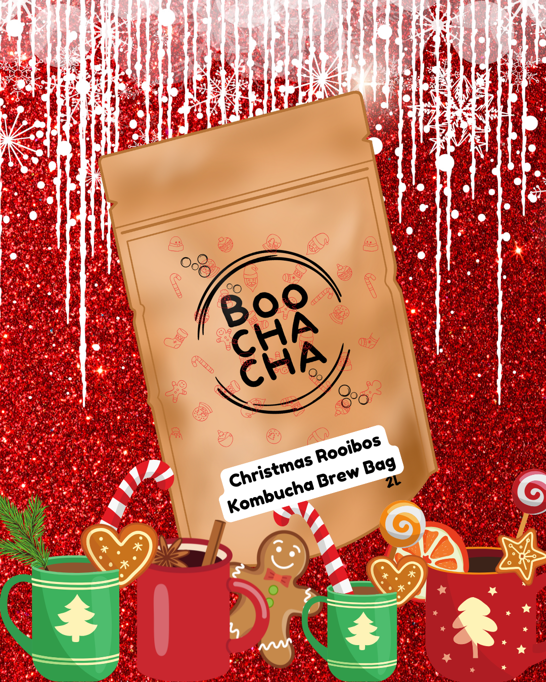Christmas Rooibos Kombucha Brew Bag (Caffeine Free)